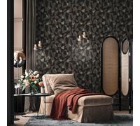 Non-Woven Wallpaper Mosaic Abstract Graphic black gray beige 39093-4 (3,90£/1qm)