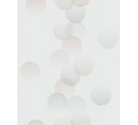 Non-woven wallpaper Novamur 82323 white pink beige circle pattern Ivy (2,81£/1qm