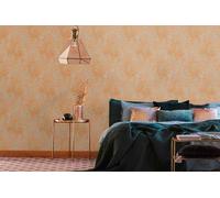 Non-woven Wallpaper Ornaments Baroque Orange Green Metallic 39112-1 (4,13£/1qm)
