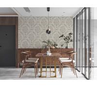 Non-Woven Wallpaper Ornaments white grey silver 38707-2 (4,94£/1qm)