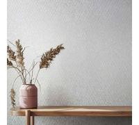 Non-woven wallpaper pattern graphic diamonds white pearl gloss 35537 (5,34£/1qm)