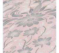 Non-Woven Wallpaper Pink grey White Flowers Floral Ornaments 39075-2 (3,13£/1qm)