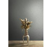 Non-woven wallpaper plain fabric look grey green metallic 34915 (6,61£/1qm)