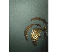 Non-woven wallpaper plain fabric look petrol gold metallic 34917 (8,72£/1qm)