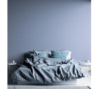 Livingwalls Wallpaper Blue - Non-Woven Wallpaper Plain for Various Living Spaces 10.05 m x 0.53 m - 5.33 m² - Made in Germany