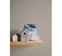 Non-woven wallpaper plain linen textile look grey beige 39351-8 (3,55£/1qm)