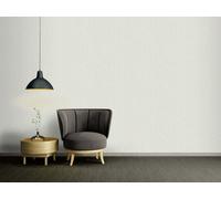 As Creation Bricoflor Non-Woven Wallpaper, Plain Wallpaper In White - 10,05 X 0,53 M