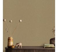 Non-woven wallpaper plain textile look modern brown ochre 10510-20 (2,49£/1qm)