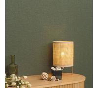 Non-woven wallpaper plain textile look modern dark green 10510-36 (2,49£/1qm)