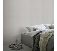 Non-woven wallpaper plain textile look modern light grey 10510-31 (2,49£/1qm)