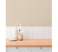 Non-woven wallpaper plain texture textile look beige cream 79098-4 (2,55£/1qm)