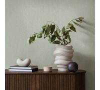Non-woven wallpaper plain wood look grain pattern green grey 35360 (3,12£/1qm)