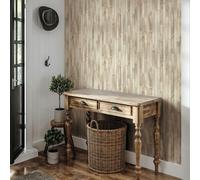 Non-woven wallpaper plank wood look 3D effect beige cream 45734 (4,01£/1qm)
