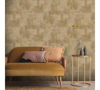 Non-woven wallpaper plaster look graphic gold metallic 10480-30 (3,09£/1qm)