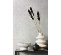 Non-woven wallpaper plaster look plain light grey white gloss 82393 (3,07£/1qm)