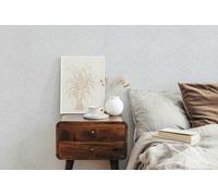 Non-woven wallpaper plaster look uni modern cream white grey 82428 (2,88£/1qm)