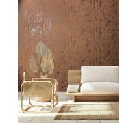 Non-woven wallpaper plaster look urban brown silver metallic 35163 (4,97£/1qm)