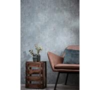 Non-woven wallpaper plaster look vintage blue grey metallic 78629-4 (2,83£/1qm)