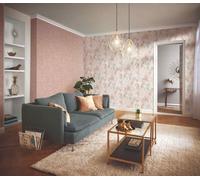 Non-woven wallpaper Rasch 507096 textile design silver pink metallic (2,99£/1qm)