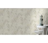 Non-woven wallpaper Rasch 507324 rhombus silver beige metallic (3,25£/1qm)