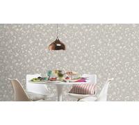 Non-woven wallpaper Rasch flowers tendrils floral grey white 463828 (3,56£/1qm)