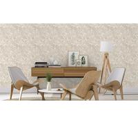Non-woven wallpaper Rasch leaf pattern watercolor cream brown 692419 (3,96£/1qm)