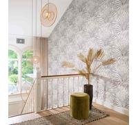 Non-woven wallpaper Rasch leaves abstract white black Lirico 555738 (4,09£/1qm)