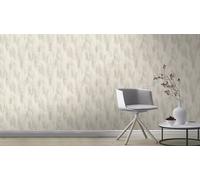 Non-woven wallpaper Rasch leaves concrete look grey cream 486254 (3,56£/1qm)