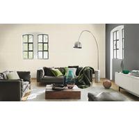 Non-woven wallpaper Rasch Modern plain linen look cream grey 690712 (3,38£/1qm)