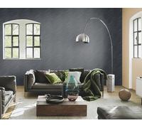 Non-woven wallpaper Rasch pattern waves plain blue grey gloss 608076 (4,08£/1qm)