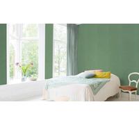 Non-woven wallpaper Rasch plain knobs texture green 633191 (2,59£/1qm)