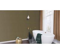 Non-woven wallpaper Rasch plain textile look modern dark green 330120 (3,38£/1qm