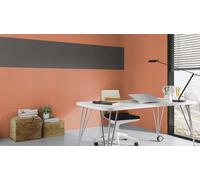 Non-woven wallpaper Rasch plain texture orange terracotta 633542 (2,59£/1qm)