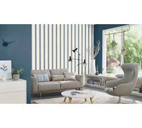 Non-woven wallpaper Rasch stripe pattern white blue Lirico 555646 (3,91£/1qm)