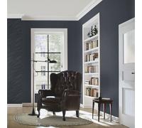 Non-Woven Wallpaper Rasch Uni texture plain dark blue gloss 608717 (3,97£/1qm)