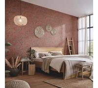 Non-woven wallpaper stone look texture red grey gloss 10296-06 (3,65£/1qm)