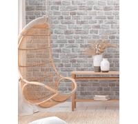 Non-woven wallpaper stone wall 3D look wall grey white 38637-1 (3,55£/1qm)