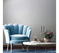 Non-woven wallpaper stripes pattern lines white grey metallic 82445 (3,19£/1qm)