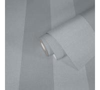 As Creation Bricoflor Non-Woven Wallpaper, Striped Wallpaper In Blue, Grey - 10,05 X 0,53 M