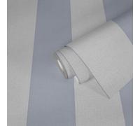 As Creation Bricoflor Non-Woven Wallpaper, Striped Wallpaper In Cream, Grey, White - 10,05 X 0,53 M