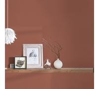 Non-Woven Wallpaper Structure Textile Look Plain Red Brown 39097-8 (2,34£/1qm)