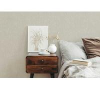 Non-woven wallpaper textile look plain modern beige white 47613 (5,69£/1qm)