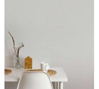 Non-woven wallpaper textile look plain modern grey white 47610 (5,69£/1qm)