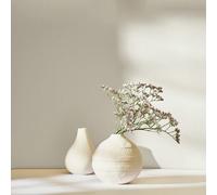 Non-woven wallpaper textile look plain modern white light green 47612 (5,69£/1qm