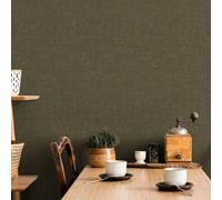 Non-woven wallpaper textile look plain textured brown beige 45779 (3,65£/1qm)