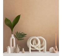 Non-woven wallpaper texture fabric look plain beige brown 39938-5 (2,40£/1qm)