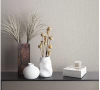 Non-woven wallpaper texture grooves lines plain light grey 82380 (2,98£/1qm)