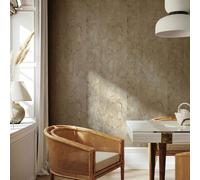 Non-woven wallpaper tile pattern slate stone look beige cream 45766 (4,01£/1qm)
