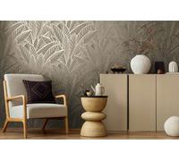 Non-woven wallpaper tropical art deco beige black metallic 39933-2 (2,58£/1qm)