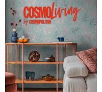 Livingwalls Non-Woven Wallpaper Leaf Pattern in Blue, Pink and Grey - Exotic Jungle Wallpaper 10.05m x 0.53m by Cosmopolitan - 791082